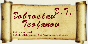 Dobroslav Teofanov vizit kartica